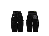 PANTALÓN BENZAA CARPINTERO BAGGY NEGRO TELARAÑA