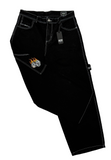 PANTALÓN BENZAA CARPINTERO “DADOS” NEGRO COSTURAS BLANCAS
