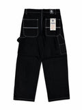 PANTALÓN DOBLE RODILLA NEGRO COSTURAS BLANCAS