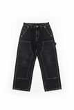 PANTALÓN BAGGY DOBLE RODILLA NEGRO MOTEADO