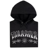 THRASHER MAGAZINE / BARBED WIRE BLACK HOODIE
