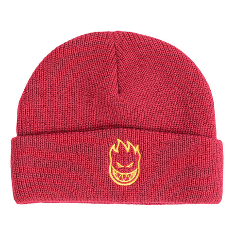 Spitfire Beanie Bighead Cuf Dark Red/Gold