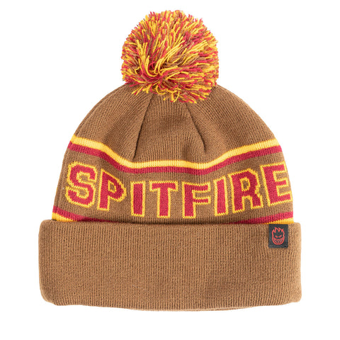 Spitfire Beanie Pomp Classic 87 Brown/Gold/Red